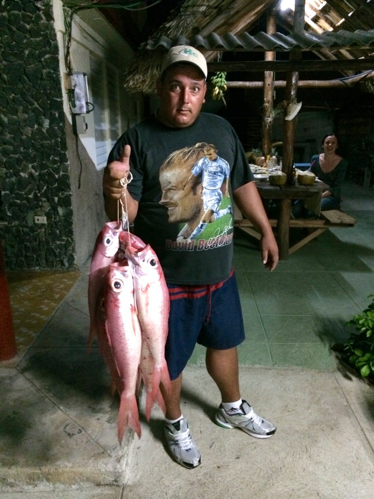 Saimniekdēls saķēris vakariiņām zivis