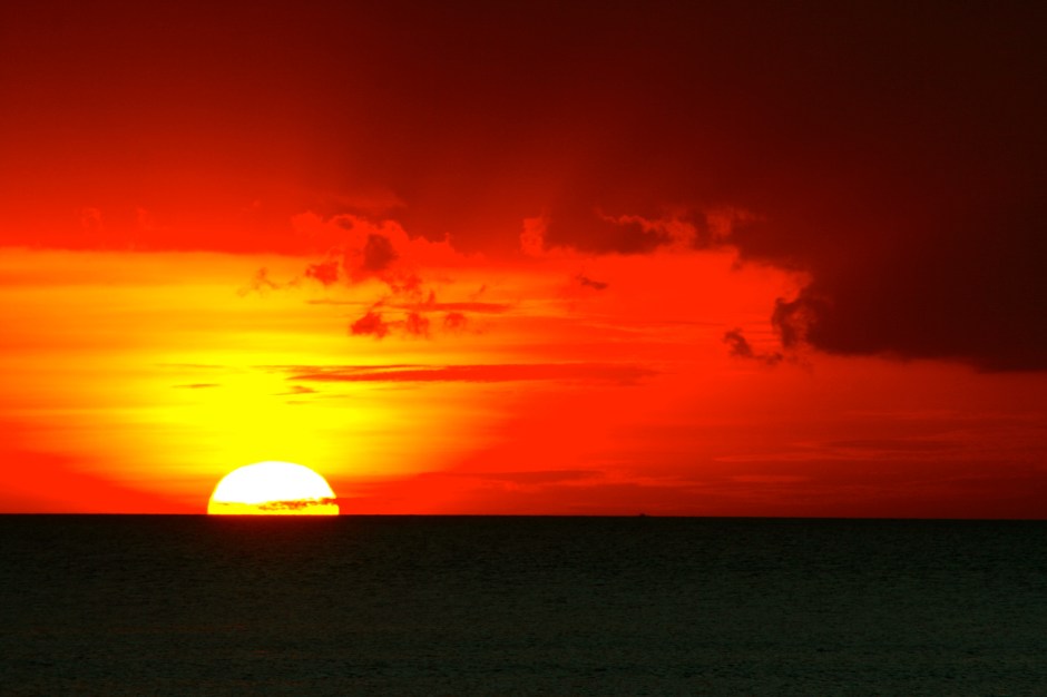 Viens no daudzajiem skaistajiem saulrietiem Dive&Trek